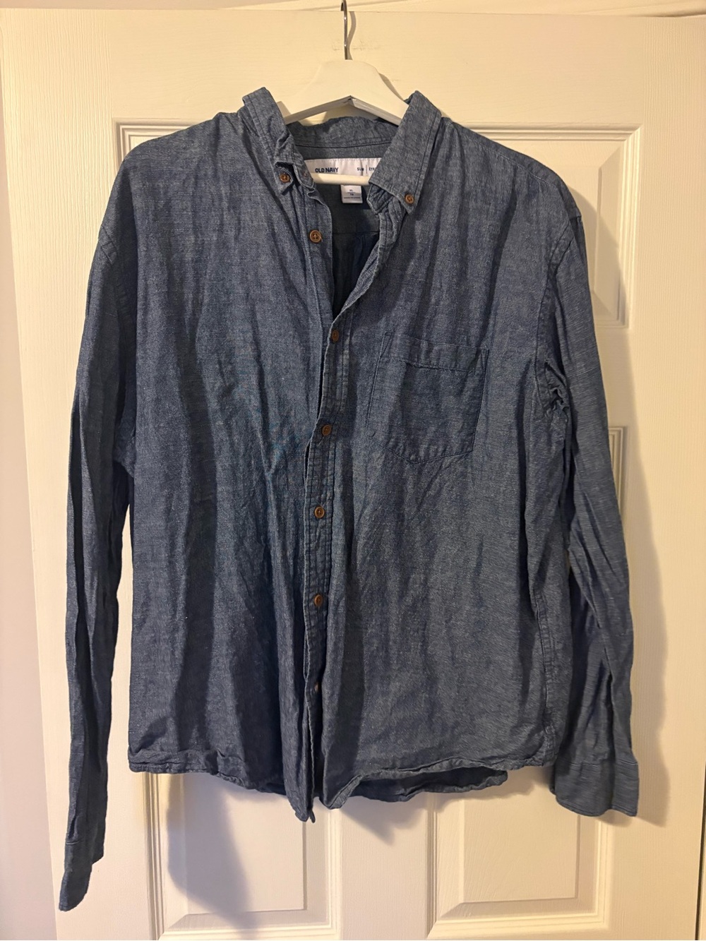 Old Navy Men's Indigo Button-Down Long Sleeve Shirt